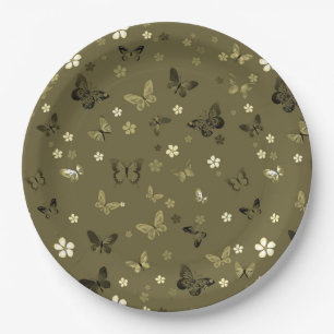 Schmetterlingsmuster 4 pappteller