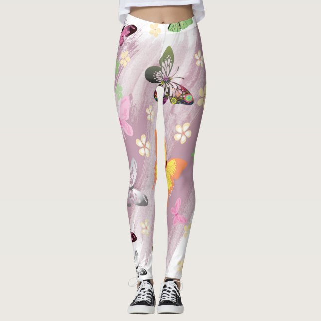 Schmetterlingsmuster 7 leggings (Vorderseite)