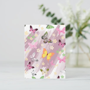 Schmetterlingsmuster 7 postkarte