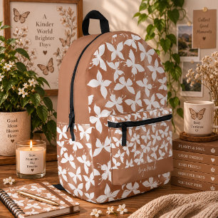 Schmetterlingsmuster Bedruckter Rucksack