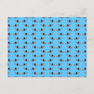 Schmetterlingsmuster Blau. Postkarte