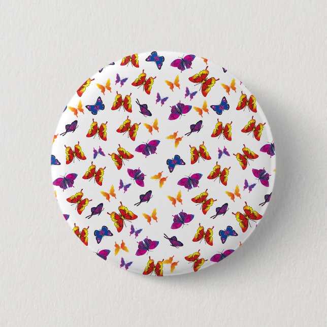 Schmetterlingsmuster Button (Vorderseite)
