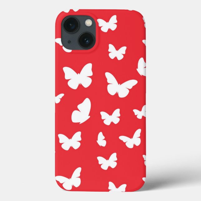 Schmetterlingsmuster Case-Mate iPhone Hülle (Rückseite)