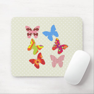 Schmetterlingsmuster, farbenfrohe Schmetterlinge, Mousepad