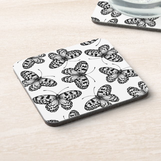 Schmetterlingsmuster Getränkeuntersetzer (Linke Seite)