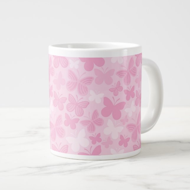 Schmetterlingsmuster Jumbo-Tasse (Vorderseite Rechts)