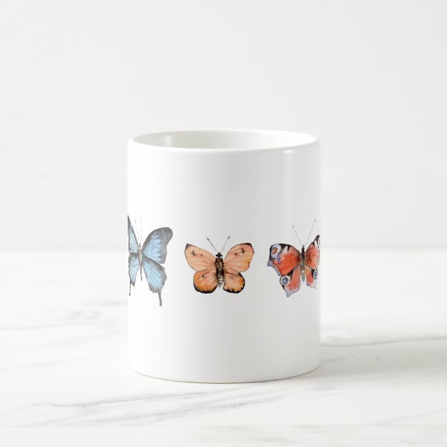 Schmetterlingsmuster Kaffeetasse (Mittel)