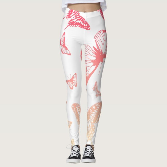 Schmetterlingsmuster Leggings (Vorderseite)