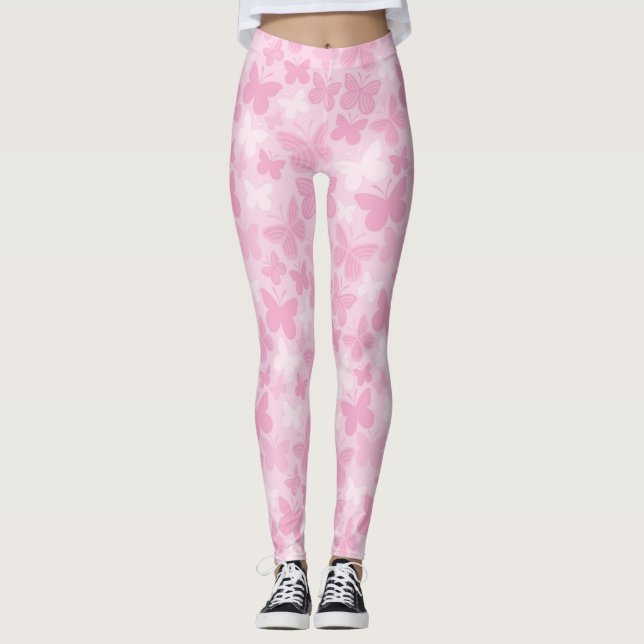 Schmetterlingsmuster Leggings (Vorderseite)