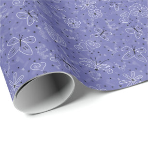 Schmetterlingsmuster LIEBE - nahtlos. Geschenkpapier
