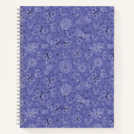 Schmetterlingsmuster LIEBE - nahtlos. Notizbuch