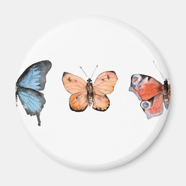Schmetterlingsmuster Magnet (Vorne)