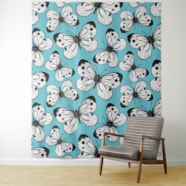 Schmetterlingsmuster Wandteppich (Beispiel)