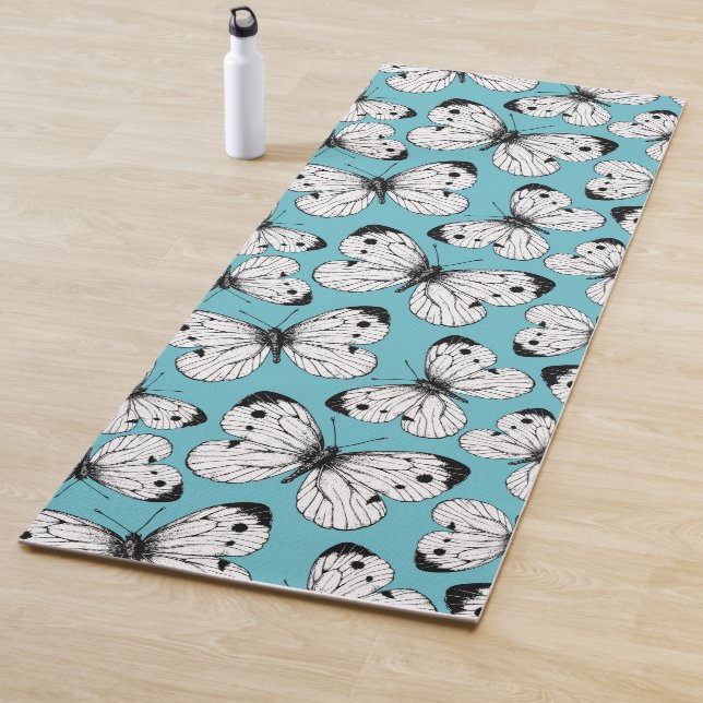 Schmetterlingsmuster Yogamatte (Beispiel)