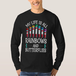 Schmetterlingsnadel-Teströhrchen Frauen Phlebotomi T-Shirt