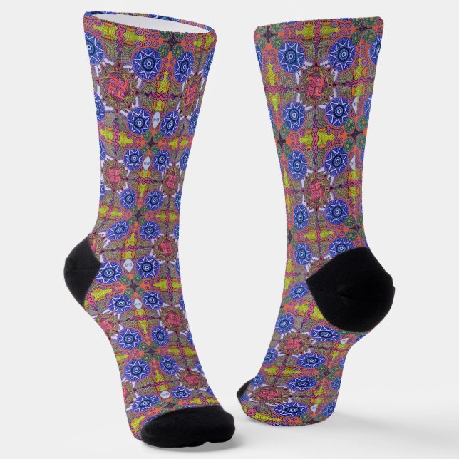 "Schmetterlingsnebel" (Zeichnung) Socken (Gewinkelt)