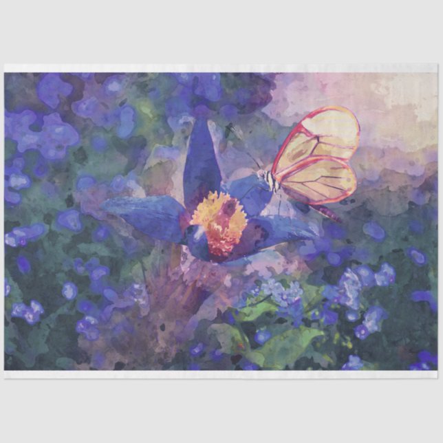 Schmetterlingspapier der Blume Seidenpapier (Vorderseite)