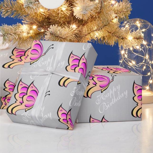 Schmetterlingspapier Geschenkpapier (Feiertage)