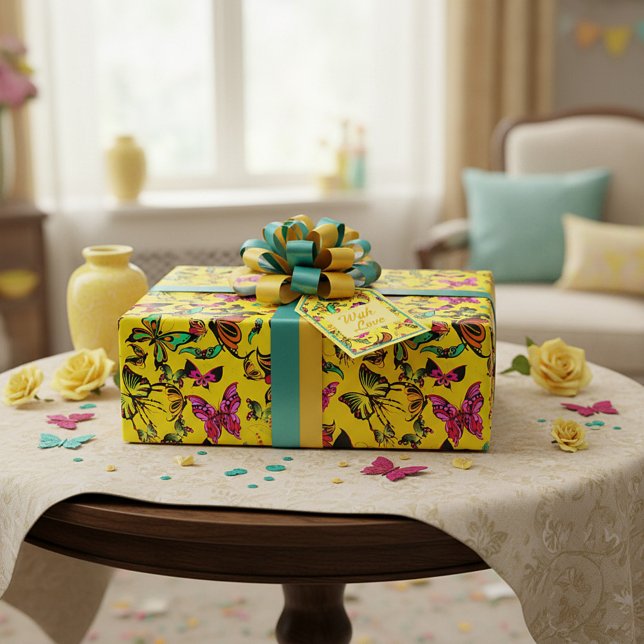 Schmetterlingspapier Geschenkpapier (Von Creator hochgeladen)