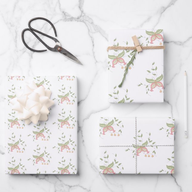 Schmetterlingspapier Geschenkpapier Set (Vorderseite)