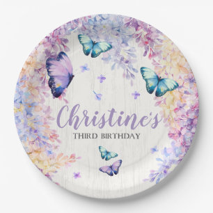 Schmetterlingspopapierplatte Pappteller
