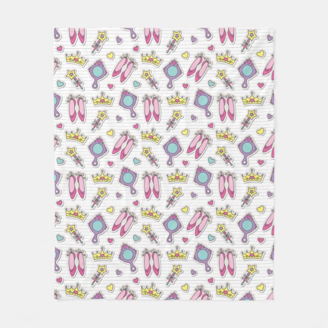 Schmetterlingsprinzessinmuster Fleecedecke (Vorderseite)