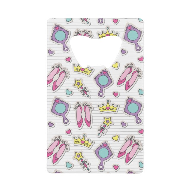 Schmetterlingsprinzessinmuster Geldkarten Flaschenöffner (Vorderseite)