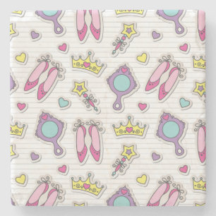 Schmetterlingsprinzessinmuster Steinuntersetzer