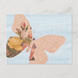 Schmetterlingsrosen Postkarte
