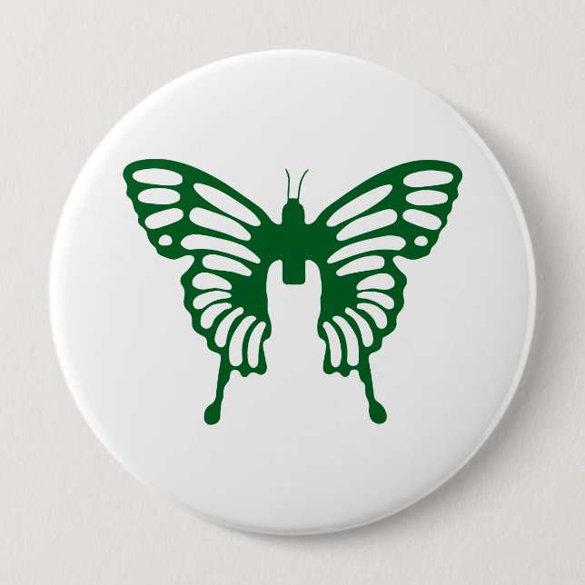Schmetterlingsschaltflächen - Künstlerisch Button (Vorderseite)