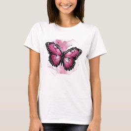 Schmetterlingsschmetterlinge farbenfrohe rosa Fuch T-Shirt