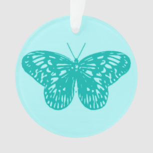 Schmetterlingsskizze, aqua und türkis ornament