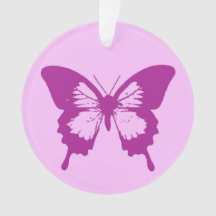 Schmetterlingsskizze, Eisrosa & Amethystpurpur Ornament