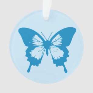 Schmetterlingsskizze, himmelblau und azurblau ornament