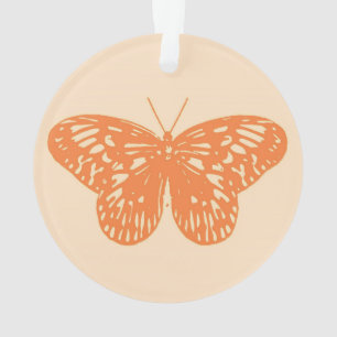 Schmetterlingsskizze, korallenorange ornament