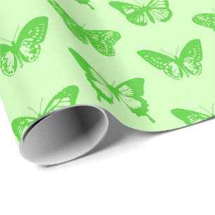 Schmetterlingsskizze, limettengrün geschenkpapier
