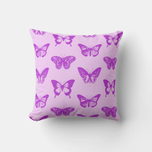 Schmetterlingsskizze, Orchideenrosa und Violett Kissen