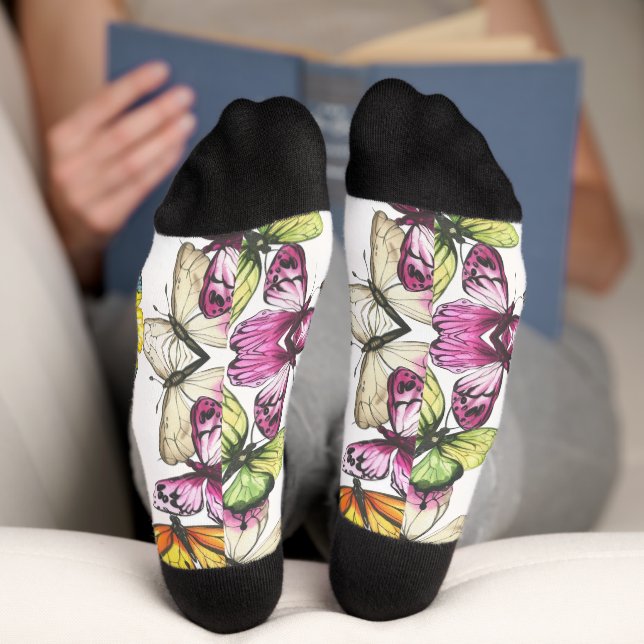 Schmetterlingssocken Socken (Unterseite)