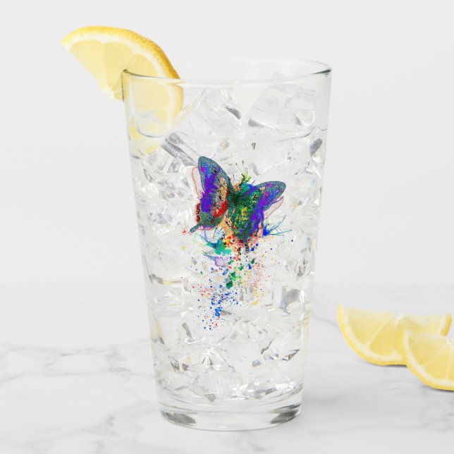 Schmetterlingsspritzer Glas (Vorderseite Ice)