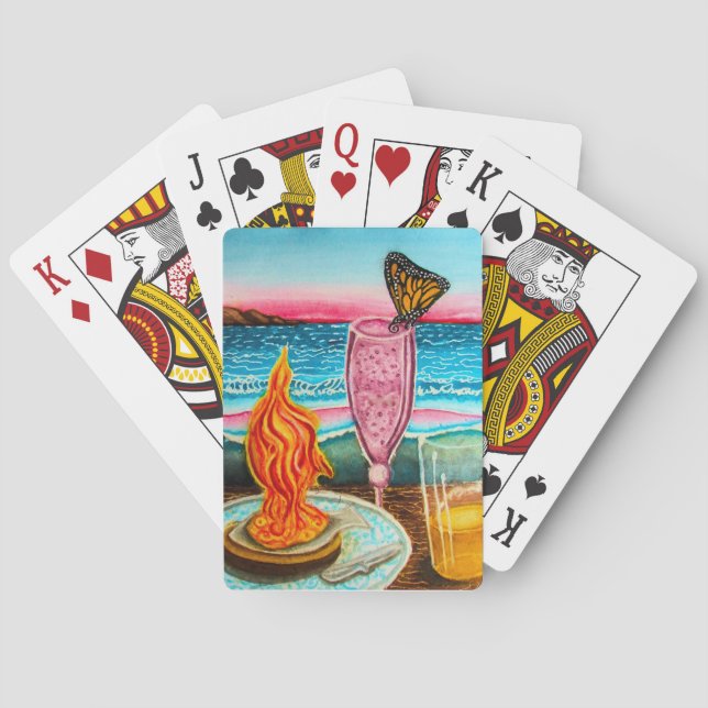 Schmetterlingsstrand Treffen Spielkarten (Rückseite)