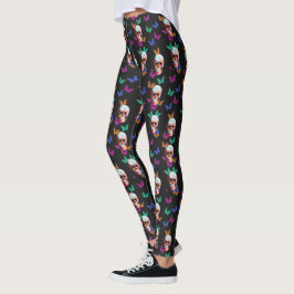 Schmetterlingstag des toten gotischen Zuckerschäde Leggings