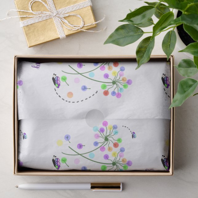 Schmetterlingstanz Geburtstag Seidenpapier (Geschenk)