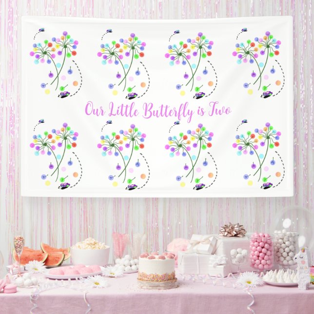 Schmetterlingstanz-Geburtstagsbanner Banner (Party)