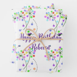 Schmetterlingstanz-Geschenkverpackungsbögen Geschenkpapier Set