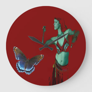 Schmetterlingstanz Große Wanduhr