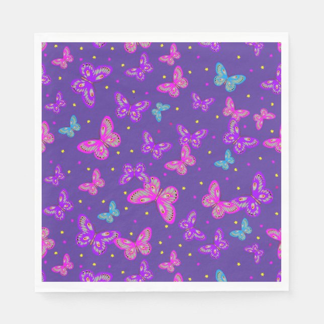 Schmetterlingstanz Serviette (Vorderseite)