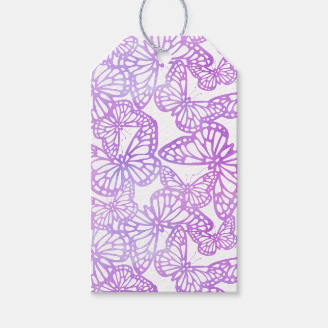 Schmetterlingstraum (Lavendel) Geschenkanhänger (Vorderseite)