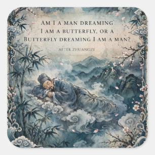 Schmetterlingstraum — Zhuangzi Taoismus Aufkleber