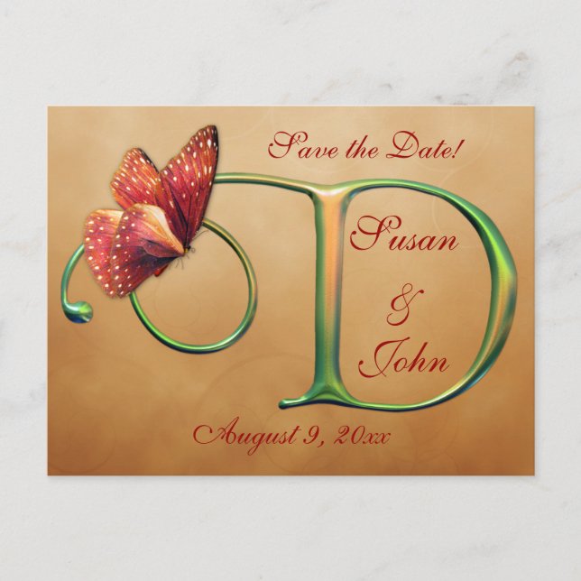 Schmetterlingsträume Ankündigungspostkarte (Vorderseite)