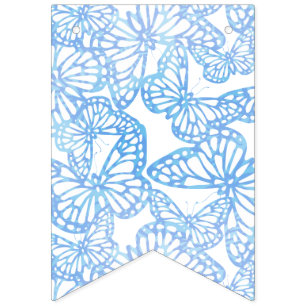 Schmetterlingsträume (blau) wimpelkette